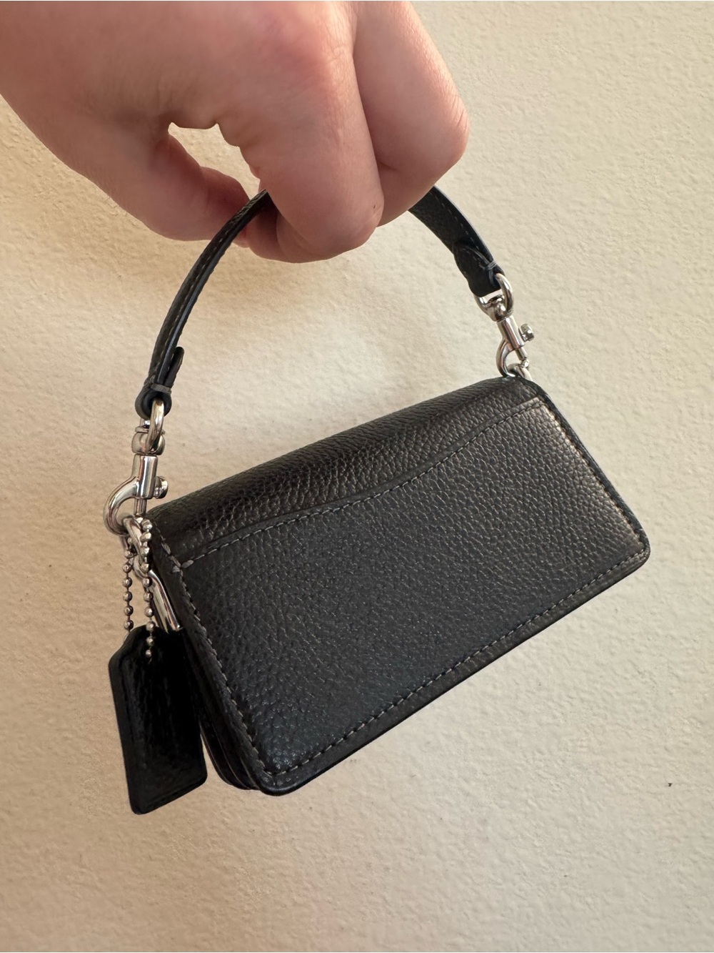 Coach Tabby 12 black pebble leather - Picture 2 of 6